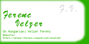 ferenc velzer business card